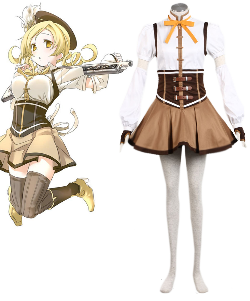 Puella Magi Madoka Magica Tomoe Mami Cosplay Costume